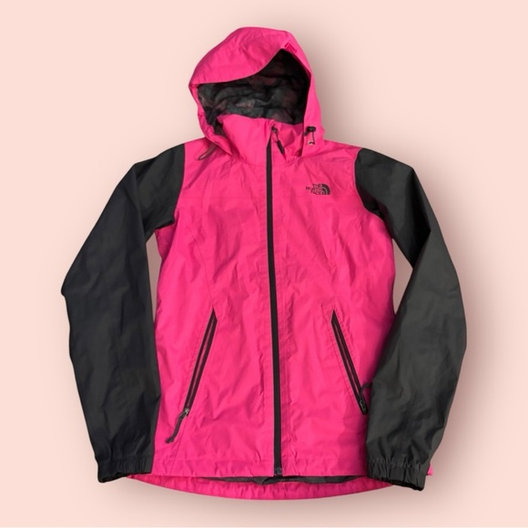 The north face zipper rain coat snow anorta jacket XS pink zip‎ up hoodie - Picture 1 of 5